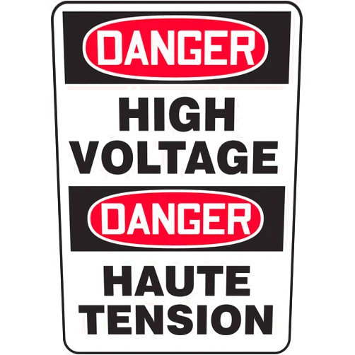 Accuform FBMELC114VP Plastic French Bilingual Sign, 