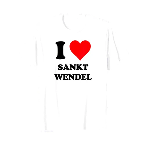 Deutschland Cities Towns Merch Tees And Stuff I Heart Sankt Wendel Germany Love German Souvenir Item T-Shirt