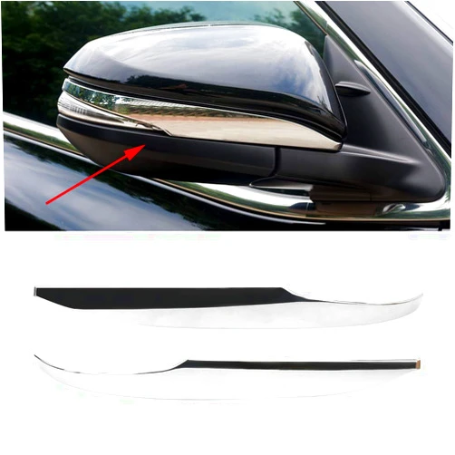Senzeal ABS Chrome Side Rearview Mirror Trim Cover for Toyota Highlander 2014 2015 2016 2017 2018 2019 2PCS