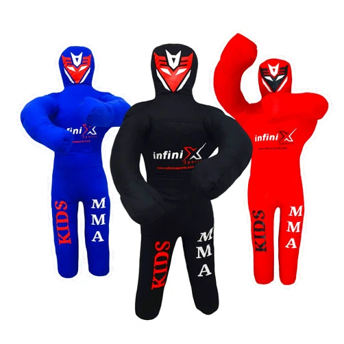 Infinix Sports and Leather Gears Infinix Sports Kids Grappling Dummy BJJ Wrestling Dummy for Kids Youth MMA Boxing Dummies Brazilian Jiu Jitsu Dummy Children Punching Dummy 110cm UNFILLED