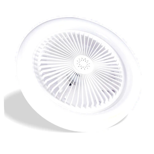 Nkorka Ceiling Fan with Integrated Light, 10 Inch, White