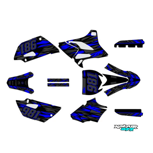 Kalair GFX Graphics Kit for Yamaha YZ85 (2015-2018) Twitch Series Blue 9 Mil-Dirt Pit Bike Motorcycle Stickers,Dirtbike Racing Decal Automotive Motocross Accessories no Plastics