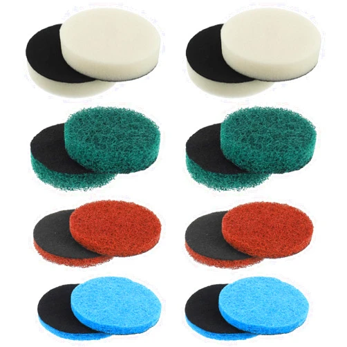 EPLZON 16pcs Electric Cleaning Brush Pad Set 4 Foam Pads 4 Kitchen Mats 4 Heavy Duty Pads 4 Microfibre Pads fit for Bosch Home/Garden 6033 Battery Cleaning Brush