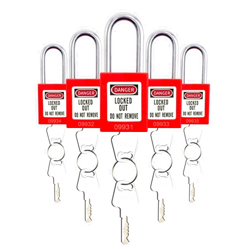 SATTRON Lockout Tagout Lock Red 5pcs Set, Loto Product Padlocks Keyed Different, OSHA Compliant, Loto Locks Safety Locks with Keys for Lock Out Tag Out Stations and Devices