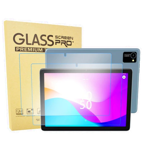 Transwon 2PCS Tempered Glass Screen Protector for aiprotablet A30T/ Azeyou AT1016U7 10 inch Tablet/DigiLand DL1050 Tablet 10.1