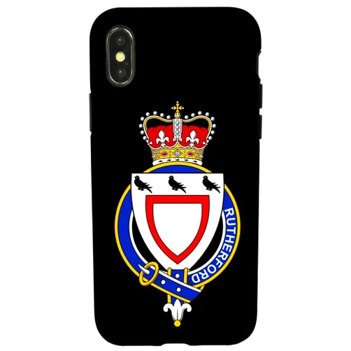 Family Crest and Coat of Arms clothes and gifts iPhone X/XS Rutherford Coat of Arms - Family Crest Case