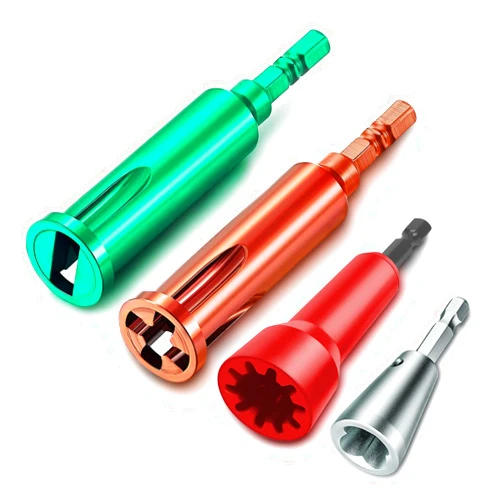 Ageroul Wire Twister Tool for Drill 4 PCS Wire Nut Twister, 3 Way/ 5 Way Dril Wire Twisting Tool, Wire Cap Twisting Tool with 6mm Hex Shank, Wire Twister Wire Connector for Electrical Power Drill