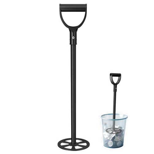 BSTSLL Trash Compactor for Kitchen, 25.5 inch Manual Trash Compactor, All Metal Waste Compressor Outdoor Garbage Tamper Press Tool for Small Bins-Saves Bags/Can Space-Easy to Use Clean/Store