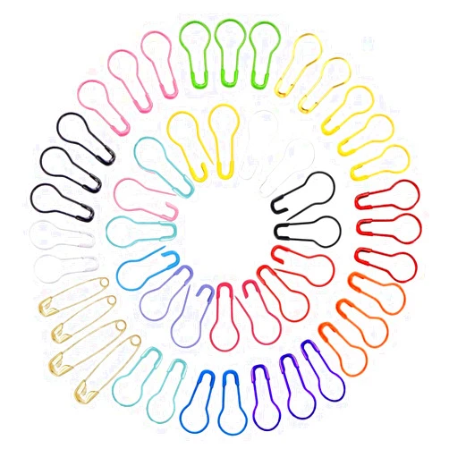 HUIMALL 1200 PCS Bulb Safety Pins, 20 Assorted Colors Bulb Pins Metal Gourd Pins Pear Shaped Safety Pins Calabash Pins Clothing Tag Pins Knitting Stitch Markers with Storage Box for DIY Sewing Craft Making