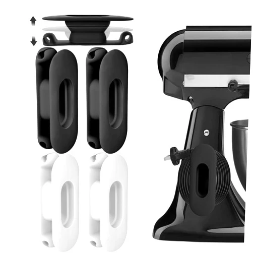 Cfyouend Large Capacity Cord Organizer for Appliances,4 Pack Upgraded Adjustable Kitchen Appliance Cord Holder Wraps Keeper Stick on Mixer,Coffee Maker,Pressure Cooker,Air Fryer,Kitchenaid and Other Appliances