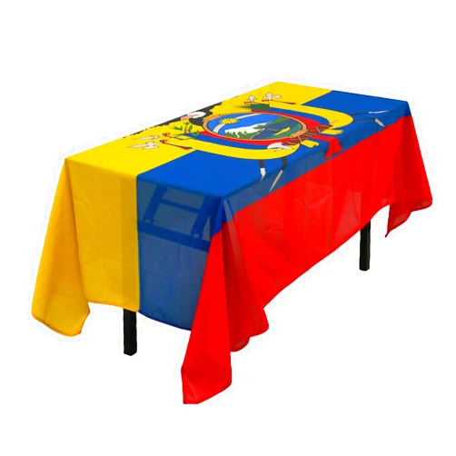 MSFHHA Rectangular Tablecloth Ecuador Ecuadorian Flag Tablecloth Fade-Resistant Washable National Flag Tablecloth, Suitable for Kitchen Dining Family Gatherings and Outdoor Events,59 Inches * 83 Inches.