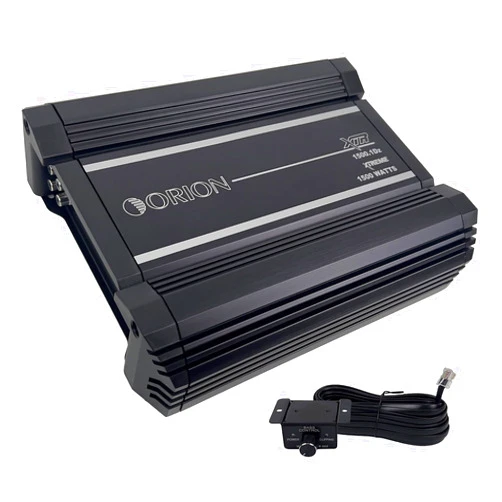Orion XTR Series XTR1500.1DZ High Power Monoblock Class-D Car Amplifier - 1500W RMS, 1-Ohm Stable, Low-Pass Crossover, Bass Boost Control, MOSFET Power Supply, Bass Knob Included, Made in Korea