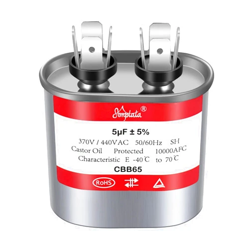 AMPTATA AC Capacitor, 5uf CBB65B Capacitor for AC/HVAC/Air Conditioner/Pool Pump/Condenser Fan Run Motor Start, 5MFD CBB65 370VAC 440VAC 450VAC 50/60Hz Carrier ac Capacitor