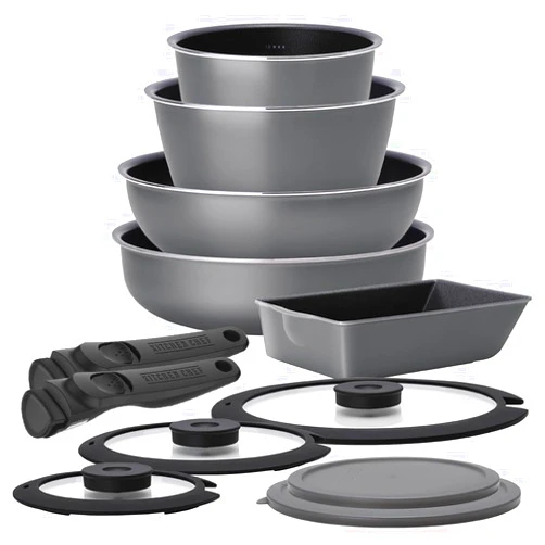 Iris Ohyama DCGS12S Frying Pan Pot Set Deep Type With Graduation No Measuring Cups For Gas Fires Gas Fires Gas Fires 12 Pieces 12 Piece Set Diamond Coat Pandy Plus Gas 12 Piece Set Royal Gray