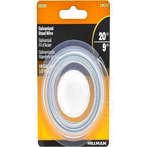 The Hillman Group 123133 19 Gauge Galvanized Steel Wire, 50-Feet, 1-Pack