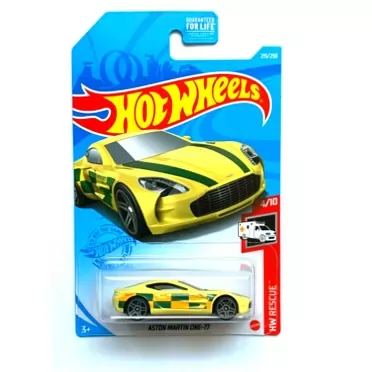 DieCast Hotwheels Aston Martin One-77, HW Rescue 4/10 [Yellow] 215/250