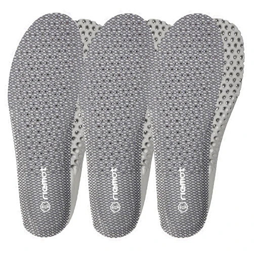 riemot 3 Pairs Shoe Insoles for Men Breathable Honeycomb Water Shoes Inserts Cushioning Shock Absorbing Insole Replacement Insoles for Work Shoes Grey US10/ EU43