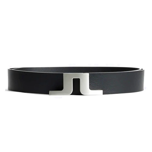 J. Lindeberg J.Lindeberg Men's Bridger Leather Hand-crafted Belt - Black - 90cm