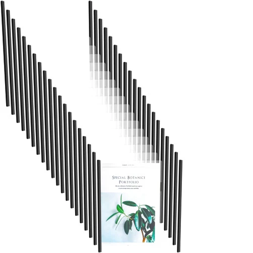 Thenshop 100 Pcs Clear Report Covers with Sliding Bars Sliding Bar File Folder Binder Plastic Report Folder for File Paper Book Resume Letter Office, 30 Sheet Capacity(Black)
