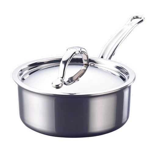 Hestan - NanoBond Collection - Titanium Stainless Steel 2-Quart Sauce Pan with Lid - Toxin, PFAS, & Chemical Free Clean Cookware, Induction Cooktop Compatible