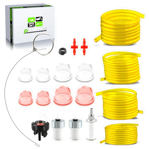 Partszen AC04122 4 Feet Fuel Line Kit Primer Bulb Fuel Filter kit for Zama Craftman Ryobi Homelite Husqvarna Poulan Carburetor Chainsaw Trimmer Blower 2 Cycle Small Engine