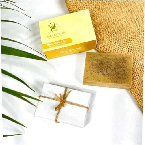 Generic Natu.rals Eco-Luxury Wild Turmeric & Shea Butter Bath Bar – 100% Organic, Vegan, Chemical-Free, pH Balanced, Gentle on Your Skin & the Planet – 100g (neem & almond)