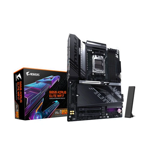 GIGABYTE B850 AORUS Elite WIFI7 AMD AM5 LGA 1718 Motherboard, ATX, DDR5, 3X M.2, PCIe 5.0, USB-C, WIFI7, 2.5GbE LAN, EZ-Latch, 5-Year Warranty