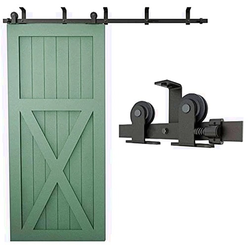 TSMST 8ft Ceiling Mount Sliding Barn Door Hardware fit 48