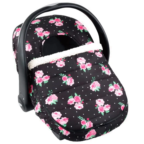 The Peanutshell Car Seat Cover - Protective Covers for Baby Girl, Easy to Clean Accessories, Weather-Resistant Infant Winter Car Seat for Baby Carseat - Floral Rose