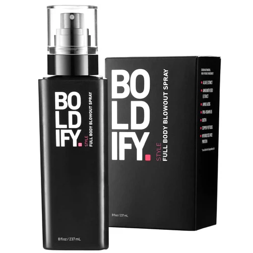 Boldify Full Body Volumizing Hair Spray - Mega-Volume - Blowout Heat Protection Spray with Thickening and Blow Dry Formula for Fine, Thin Hair - For Women & Men