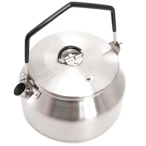 YIMITEE 1L Camping Kettle, Portable Outdoor Campfire Kettle, 304 Stainless Steel Camp Tea Coffee Pot, Lightweight Fast Heating Open Fire Water Boiler for Hiking Backpacking Bushcraft Picnic Travel