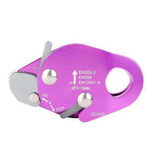 Keenso1 Climbing Rope Grab, Self-Braking Stop Descender Heavy Duty Climbing Rope Grab Climbing Descender Gear for 9-13mm Rope Clamp Grab Rappel Ring Climbing Gear Other Extreme