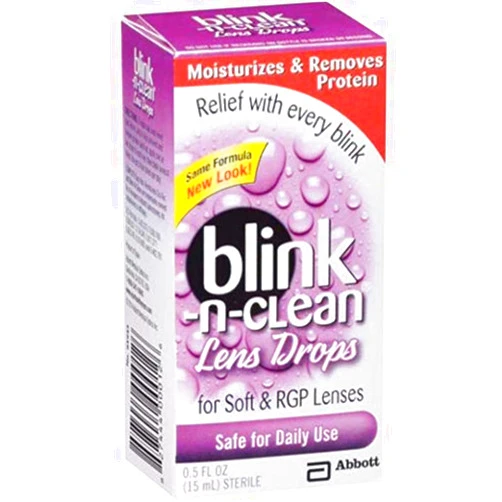 blink-n-clean Lens Drops for Soft & RGP Lenses, 0.5 Fluid Ounces (Value Pack of 7)