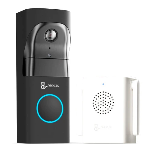 NAPCAT Video Doorbell Camera Wireless 5MP, 3:4 Head-to-Toe View, 2.4/5GHz WiFi, Battery/Wired Door Bell with Chime, Package Monitor, Human Detection, 2-Way Talk, IP65 Waterproof, No Subscription