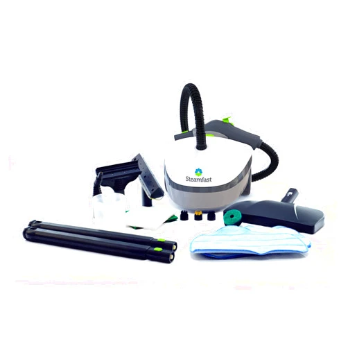 Steamfast SF-370 Canister Cleaner with 15 Accessories-All-Natural, Chemical-Free Pressurized Steam Cleaning for Most Floors, Counters, Appliances, Windows, Autos, and More, 64 inches, White