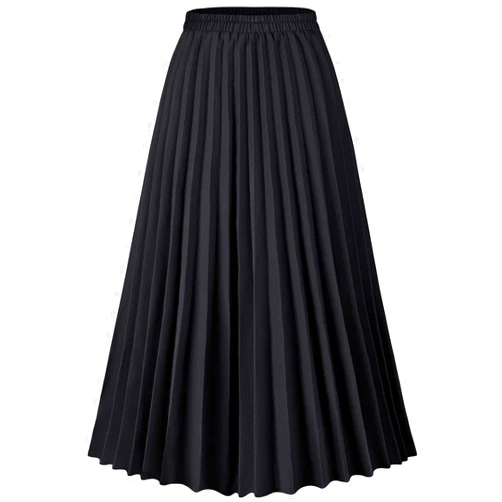 Basoteeuo Womens Skirt Leopard Print Midi Long Shirring Pleated Skirts High Waisted A Line Skirts