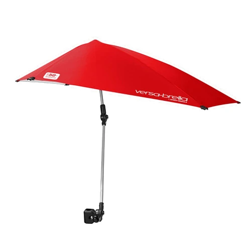 Sport-Brella Versa-Brella UPF 50+ Personal Sun Shade - Portable Umbrella for Sports & Outdoors - Secure Clamp, 360-Degree Swivel Adjustable Position for Maximum Sun Protection - Compact with Carry Case