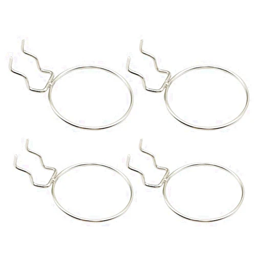 Teensery 4 Pcs Pegboard Cup Holders Metal Pegboard Hooks Ring Style Grid Wall Pegboard Jar Hook Holders Pegboard Accessories for Storage Jars Bins Containers Organizer