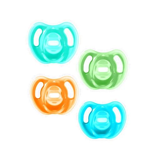 Tommee Tippee Ultra-light Silicone Pacifier, Symmetrical One-Piece Design, BPA-Free Silicone Binkies, 18-36 months, Pack of 4 Pacifiers