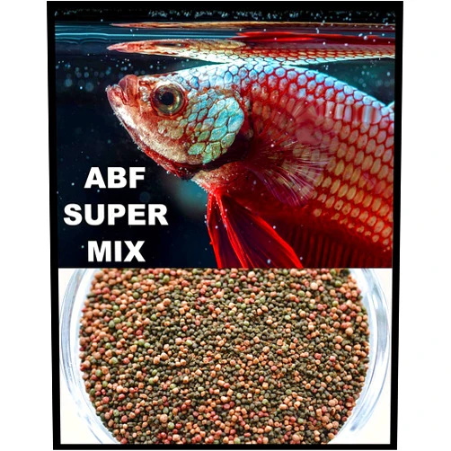 AQUATICBLENDEDFOODS ABF Small Floating & Slow Sinking Super Mix,Fish Food,Betta,Gourami,ABF120A (Variety, 3oz)