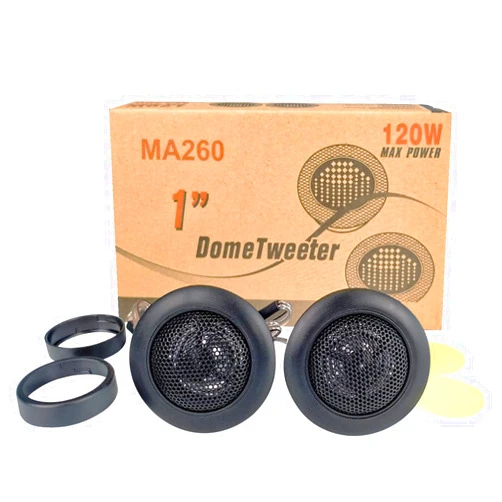 CYDZSW 1 Inch Tweeters for Car Audio,Door Speakers,Super Tweeter Pods Component Cars Parts Black(Pair),CT-001,Wired Connection