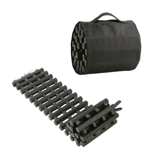 FRIDEE 2 Pack Portable Recovery Tracks Tire Traction Mat for Off Road Emergency Devices in Snow,Ice, Mud,Sand for Cars,Pick-up,Trucks, Van,Fleet Vehicle (8.3X27.6inch)