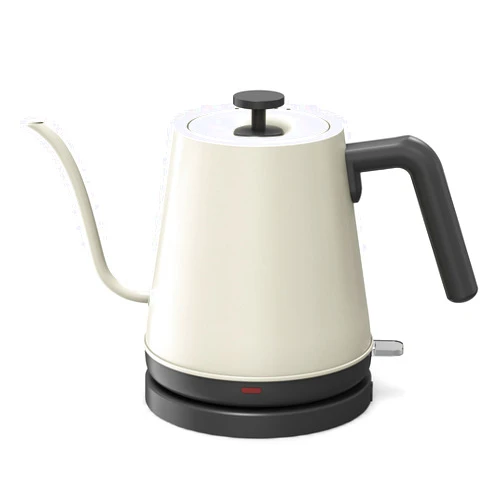 NYOTA Gooseneck Electric Kettle, 0.8L Electric Tea Kettle of 304 Stainless Steel, 1200W Quick Heating, Automatic Shut Off Coffee Kettle, Hot Water Boiler, Bone White