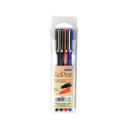 UCHIDA Le Pen .03mm Point Set 4/Pkg-Basic
