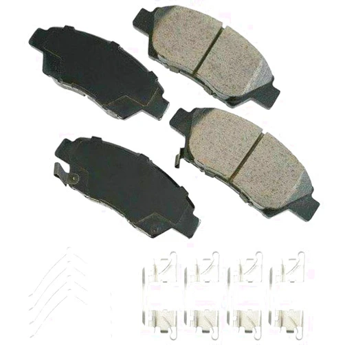 Akebono Ultra-Premium Ceramic Front Disc Brake Pads, GREY