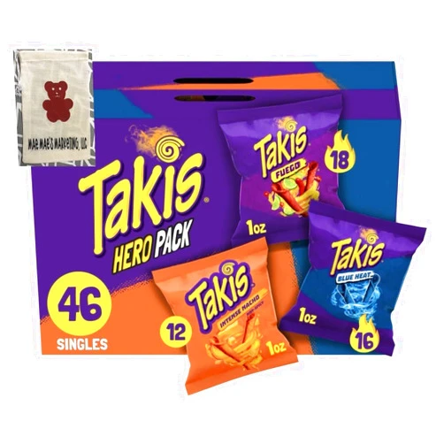 Mae Mae's Marketing, LLC Takis Hero Variety Pack Tortilla Chips, 1 oz., 46 pk. - Mae Mae's Marketing, LLC Bundle
