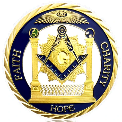 JYGCOIN Gold Plated Master Mason Symbol Proud Freemason Challenge Coin…