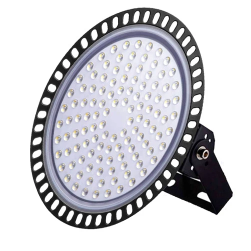 Hengshitong 500W LED UFO High Bay Lights IP56 Waterproof 110V LED Lighting Fixture 40000LM 6500K Warehouse Industrial Factory Shop Lamp Commercial for Garage Factory Workshop Gym, etc. (Black, 1)