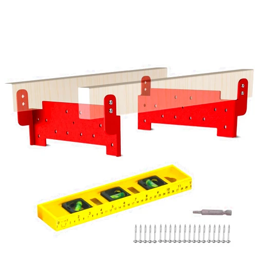 Zozen Chainsaw Mill Guide Rail Lumber Metal Brackets, 2 Pack Brackets with Level & Screws , Used for 2x4 Lumber and 3-36 inch Diameter Logs, Good Helper for Chainsaw Mill.