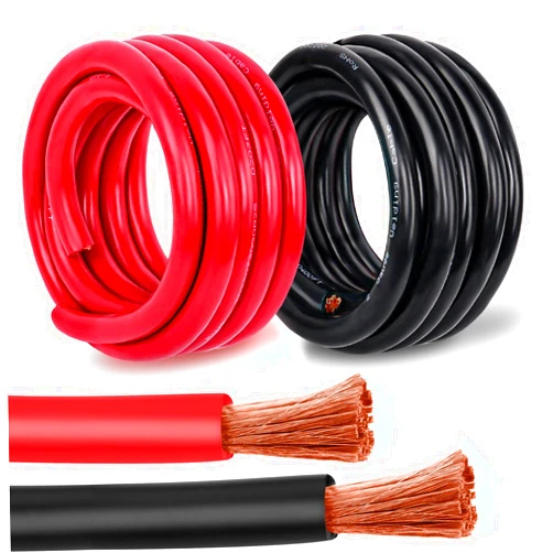 Kimbluth 4 Gauge Battery Cable Copper Wire, 15FT Red+15FT Black 4 AWG Welding Cable Standard USA OFC Wire for Automotive, Battery, Solar, Marine and Generator